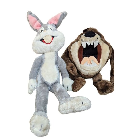 Vintage Warner Bros Bugs Bunny & Taz Plush Toys bugs 20" Taz 11" - Picture 2 of 10